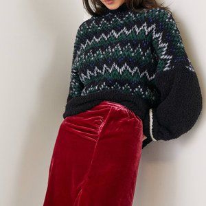 Anthropologie Montie Velvet Mini Skirt